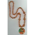 Basketball Combo Mardi Gras Beads with Round Light-Up Disk